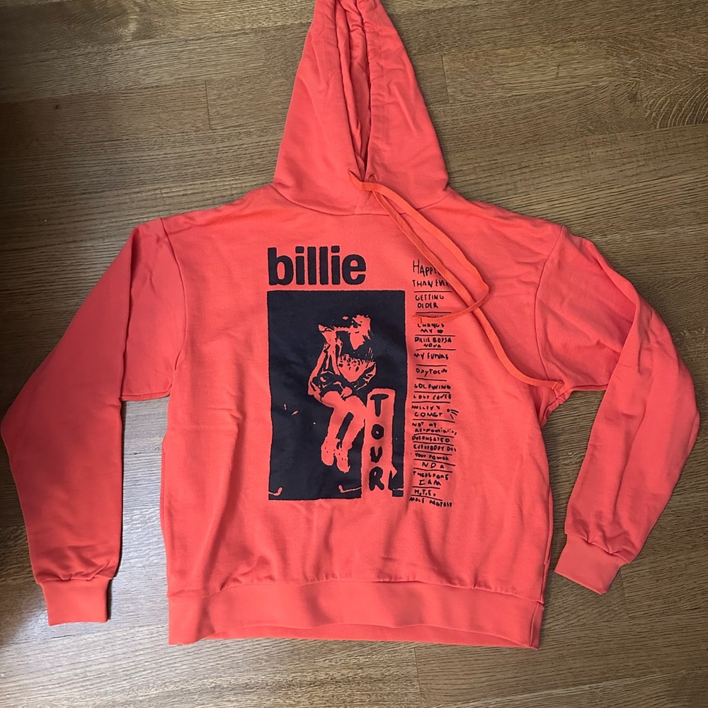 Billie Eilish Tour Hoodie Red/orange. Since S. NEW